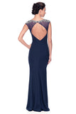 Mother Of The Bride Lace beaded satin chiffon Long Gown Dress.