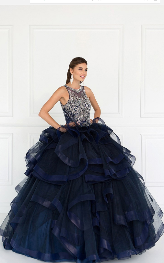 Quinceanera, sweet 16, engagement ball gown dress
