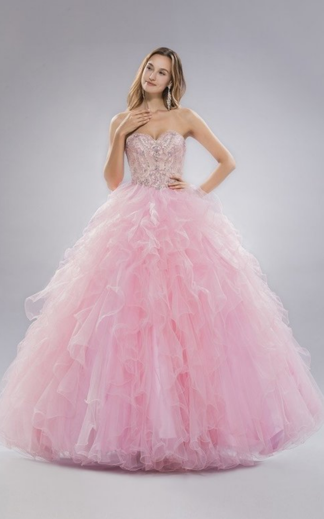 Quinceanera, sweet 16, engagement ball gown dress