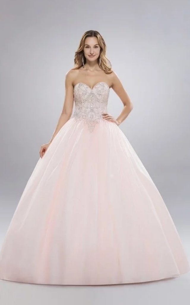 Quinceanera, sweet 16, engagement ball gown dress