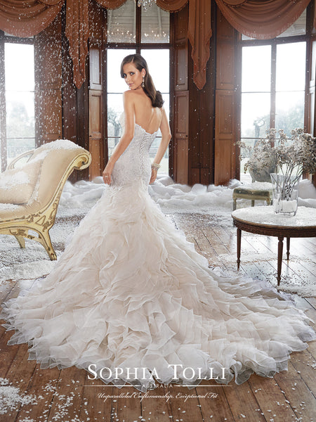 mermaid bridal dresses 2016 Sophia Tolli Wedding Dress organza lace mermaid trumpet – Bela Bridal
