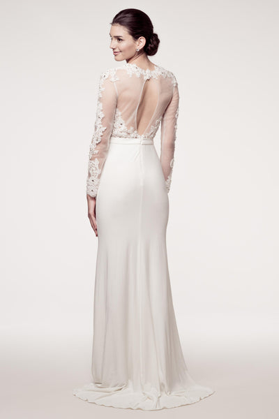 Wedding dress lace A-line LONG SLEEVE, HIGH NECK, SHEATH – Bela Bridal