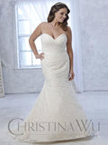 Lace Plus size wedding dress lace mermaid trumpet gown