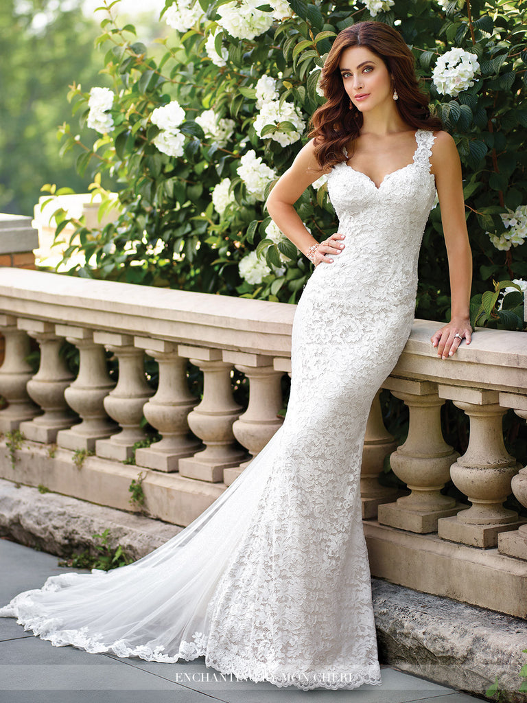 mon cheri lace wedding dress Enchanting by Mon Cheri 120173 Cracked Ice Lace Wedding Dress