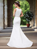 2017 Enchanting Sleeveless Satin Mermaid Wedding gown Collection By Mon Cheri