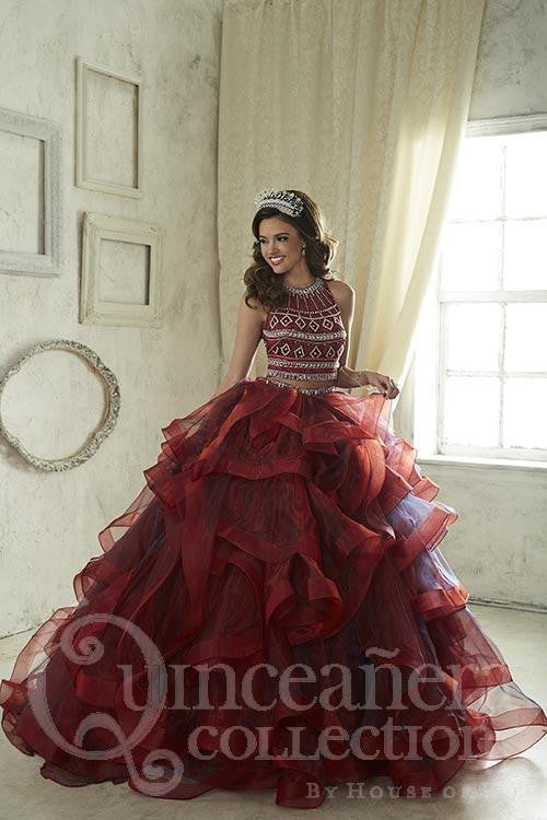 Beautiful quinceanera, sweet 16, engagement ball gown dress designed by House of Wu