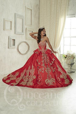 Beautiful quinceanera, sweet 16, engagement ball gown dress by designer House of Wu