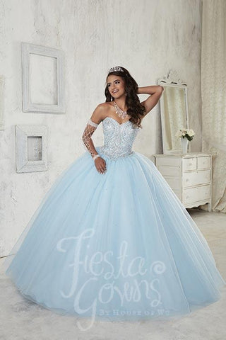 Beautiful quinceanera, sweet 16, engagement ball gown dress designed by House of Wu