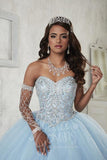 Beautiful quinceanera, sweet 16, engagement ball gown dress designed by House of Wu