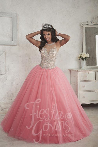 Beautiful quinceañera, sweet 16, engagement ball gown dress by designer House of Wu