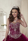 Beautiful quinceanera, sweet 16, engagement ball gown dress designed by House of Wu