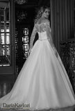 lace tulle wedding dress ball gown A-Line long sleeve
