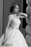 Lace tulle wedding dress ball gown A-Line