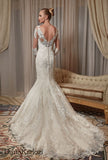 Lace wedding dress trumpet mermaid long sleeve