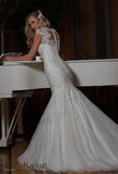White Ivory wedding gown trumpet mermaid lace dress