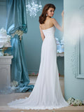 Designer lace chiffon A-line wedding dress