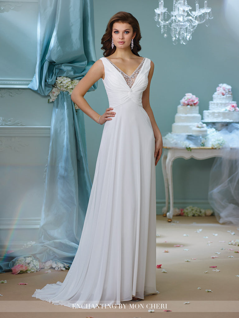 Designer lace chiffon wedding dress