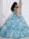 Quinceanera sweet 16 engagement ball gown dress blue