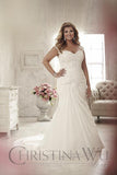 Lace Plus size wedding Dress lace mermaid trumpet gown