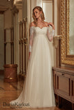 Ivory lace tulle rhinestones wedding dress ball gown A-Line mermaid trumpet