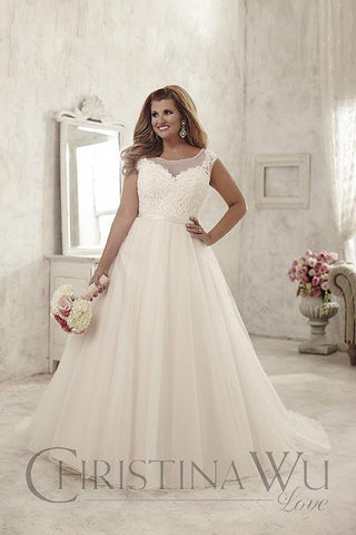 Lace Plus size wedding Dress lace ball gown