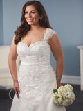 Satin wedding Dress lace  A-line ball gown