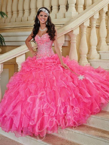 Beautiful quinceanera, sweet 16, engagement ball gown dress designed by House of Wu