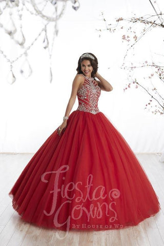 Beautiful quinceanera, sweet 16, engagement ball gown dress by designer House of Wu
