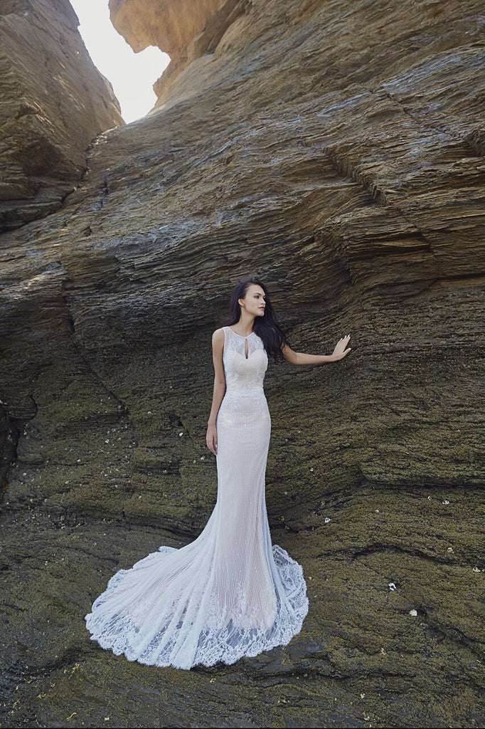 Chic Nostalgia lace chiffon satin tulle fit & flare wedding dress Chic Nostalgia lace chiffon satin tulle fit & flare wedding dress