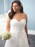 Lace Plus size wedding Dress lace A-Line ball gown