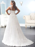 Lace Plus size wedding Dress lace A-Line ball gown