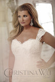 Lace Plus size wedding dress lace mermaid trumpet gown