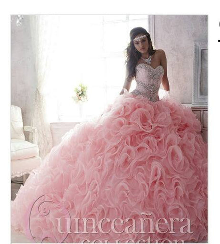 Beautiful quinceanera, sweet 16, engagement ball gown dress designed by House of Wu..