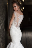 Lace tulle BEADED MERMAID wedding dress..