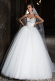 Lace tulle  princess ball gown lace A-Line wedding dress..