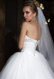 Lace tulle  princess ball gown lace A-Line wedding dress..