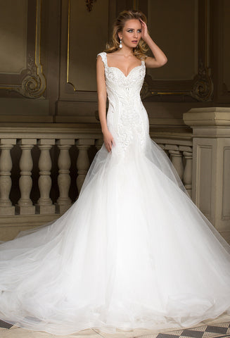 Lace tulle MERMAID wedding dress..