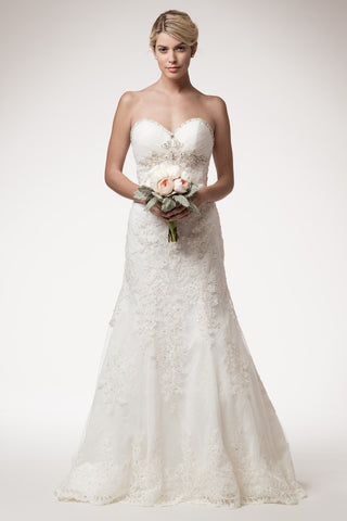 Wedding dress lace A-line SWEETHEART, STRAPLESS, MERMAID