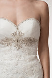 Wedding dress lace A-line SWEETHEART, STRAPLESS, MERMAID