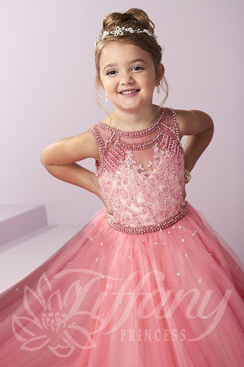 Beautiful Pangent, flower girl long dress by Tyffany Princess