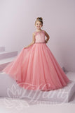 Beautiful Pangent, flower girl long dress by Tyffany Princess