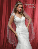 Lace beaded mermaid gown wedding dress