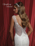 Lace beaded mermaid gown wedding dress