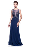 Mother Of The Bride Lace beaded satin chiffon Long Gown Dress.