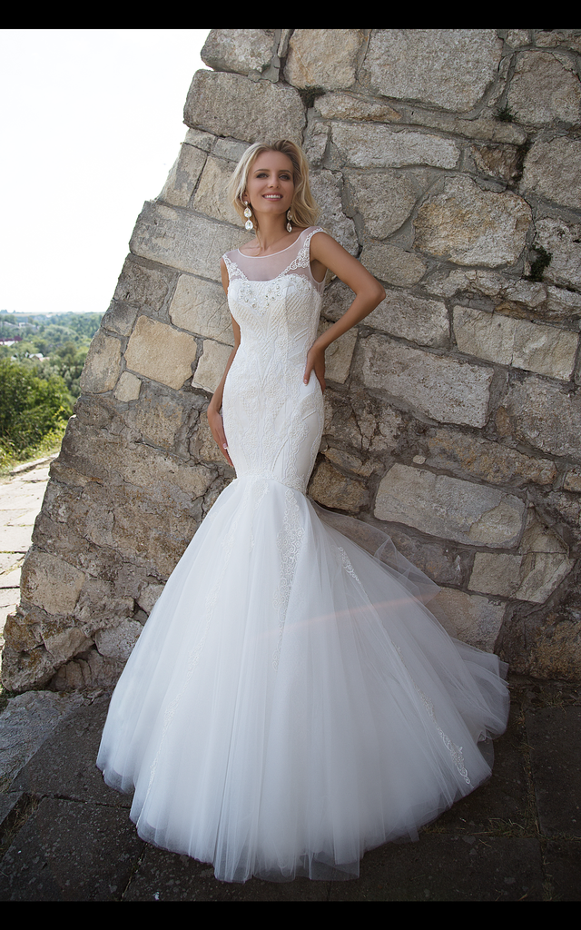 Lace tulle MERMAID wedding dress..
