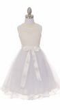 flower girl communion lace chiffon dresses