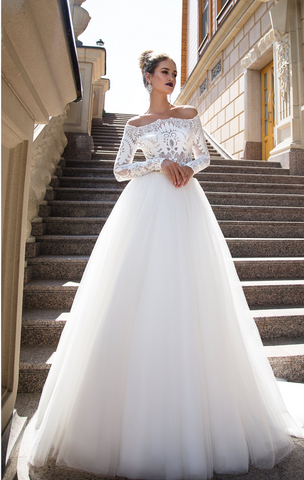 Wedding Gown designer Ida Torez ball gown a-line