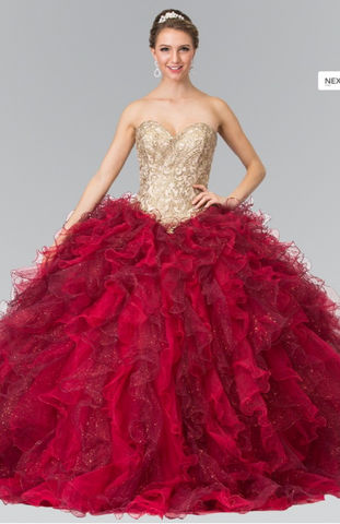 Quiceanera, sweet 16, engagement ball gown dress designer