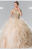 Quiceanera, sweet 16, engagement ball gown dress designer