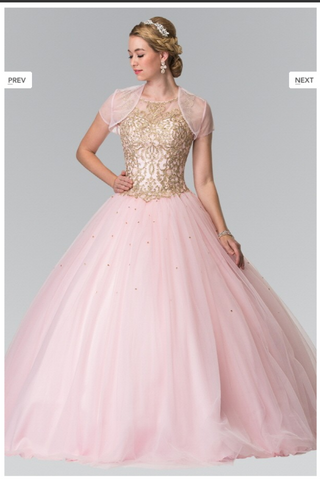 Quinceanera, sweet 16, engagement ball gown dress designer